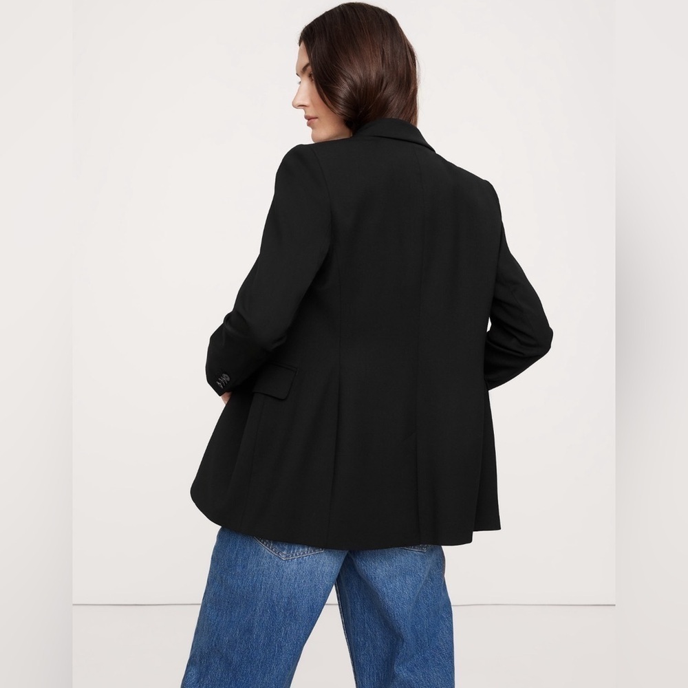 NWT! Banana Republic Black Siena Italian Wool Blazer - Multiple Sizes 🩷 #444943 - Picture 3 of 16